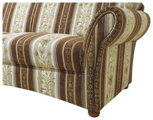 RÉCAMIERE Braun, Beige Chenille  - Beige/Nussbaumfarben, Design, Holz/Textil (191/83/81cm) - Max Winzer