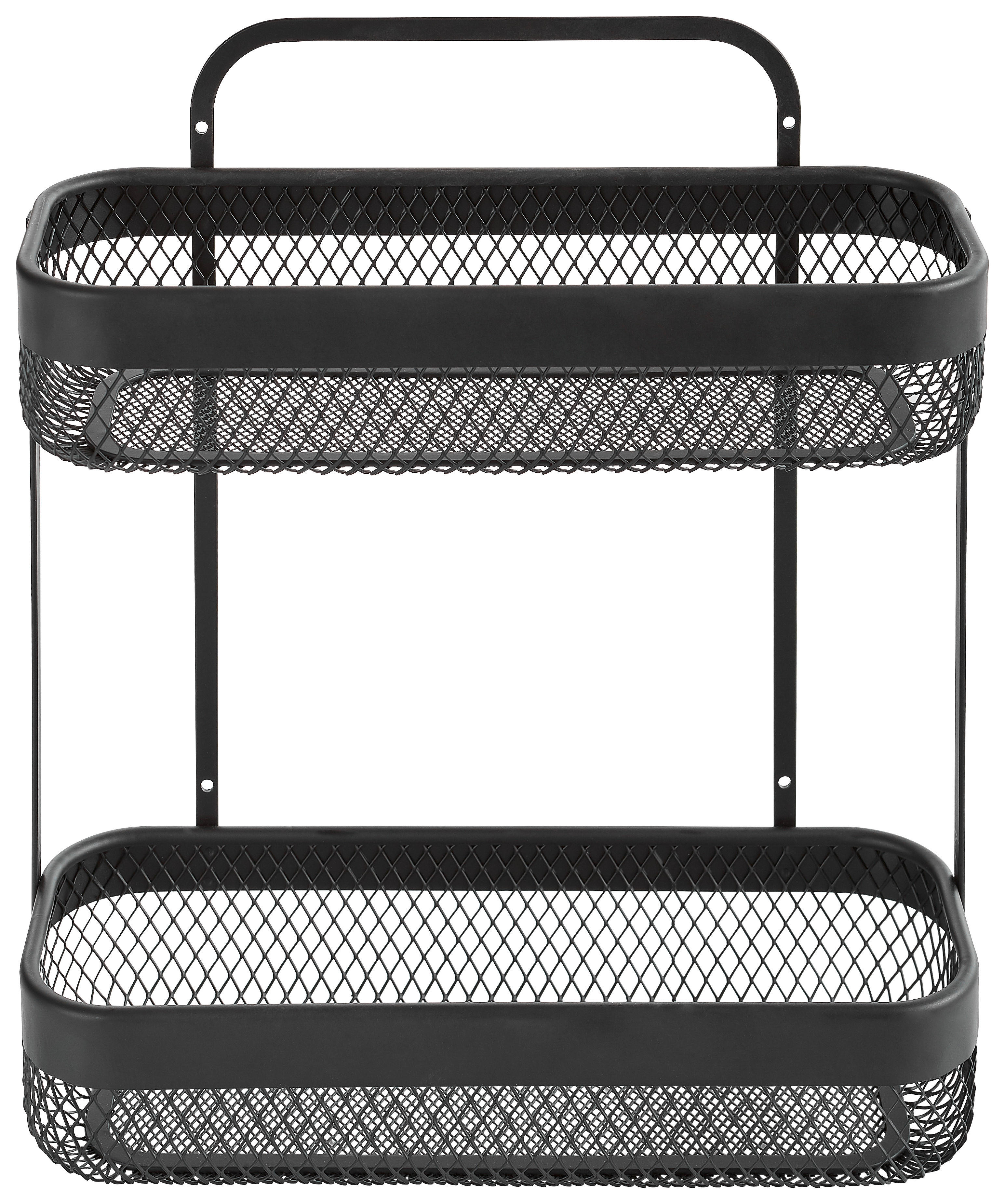 REGÁL NA KOŘENÍ - černá, Basics, kov (31/34,7/12cm) - Homeware Profession.
