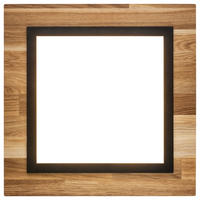 LED-PANEEL 40/40/5 cm  - Eichefarben/Schwarz, Design, Holz/Metall (40/40/5cm)
