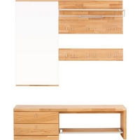 GARDEROBE 4-teilig  in 160/200/38 cm  - Buchefarben, Design, Glas/Holz (160/200/38cm) - Linea Natura