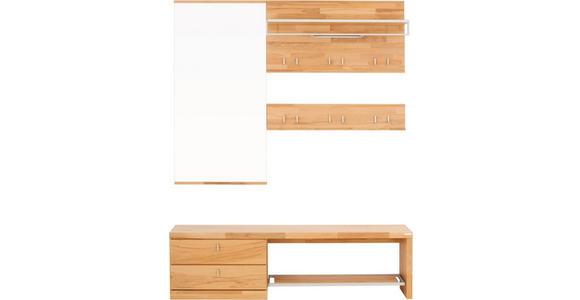 GARDEROBE 160/200/38 cm  - Buchefarben, Design, Glas/Holz (160/200/38cm) - Linea Natura