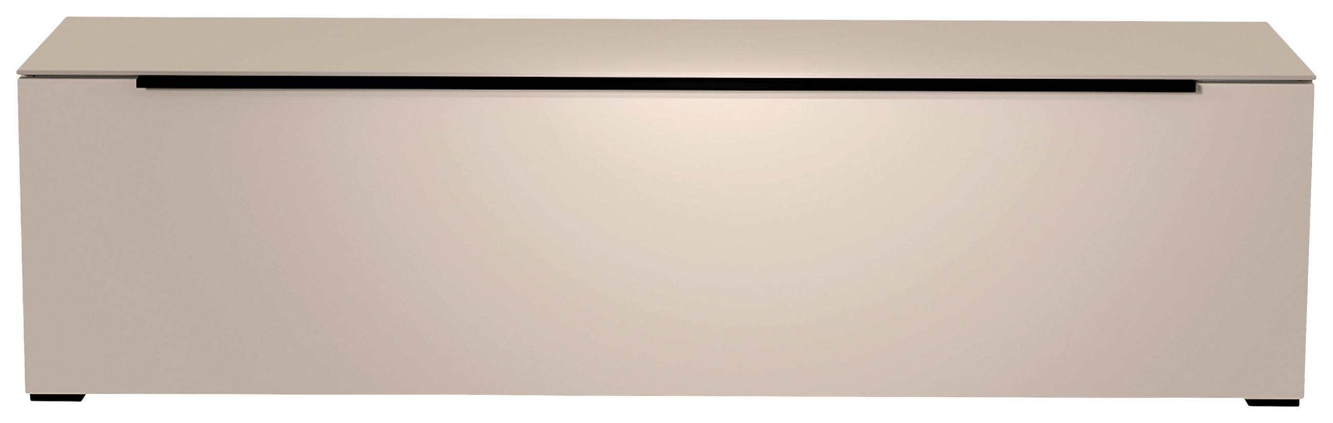 LOWBOARD Schwarz, Sandfarben  160/43/45 cm  - Sandfarben/Schwarz, Design, Glas/Holzwerkstoff (160/43/45cm) - Moderano