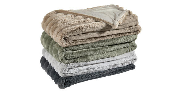 FELLDECKE ZUZANNO 150/200 cm  - Silberfarben, Textil (150/200cm) - Novel