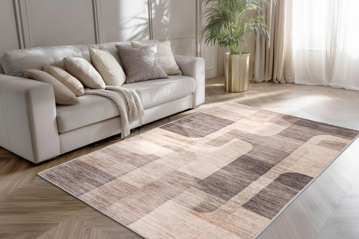 FLACHWEBETEPPICH 120/170 cm Taupe rechteckig  - Taupe, Basics, Textil (120/170cm) - Kayoom