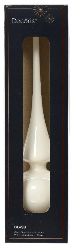 CHRISTBAUMSPITZE  - Weiß, KONVENTIONELL, Glas (26cm)