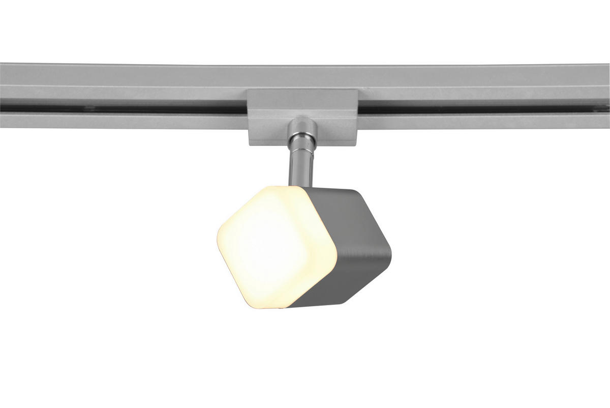 SCHIENENSYSTEM-STRAHLER - Nickelfarben, Basics, Metall (5,0/14,0/8,5cm) - Trio Leuchten