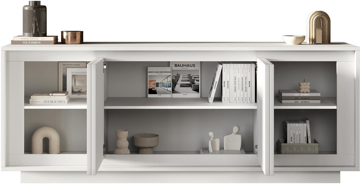 SIDEBOARD  in 207/80/50 cm  - Weiß, MODERN, Holzwerkstoff (207/80/50cm) - Carryhome