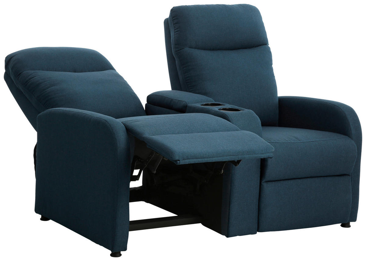 SOFA ZA KUĆNI KINO tekstil  plava   - crna/plava, Design, tekstil/metal (128/95/92cm) - P & B