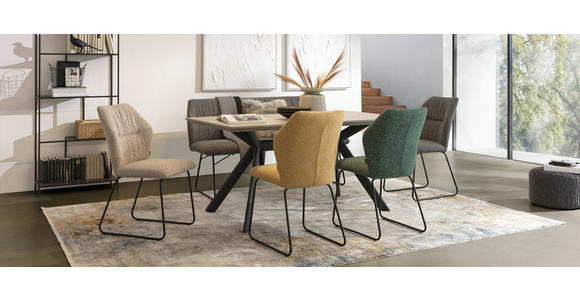 ESSTISCH in Metall, Holzwerkstoff 160/90/76 cm - Hellgrau/Schwarz, Design, Holzwerkstoff/Metall (160/90/76cm) - Novel