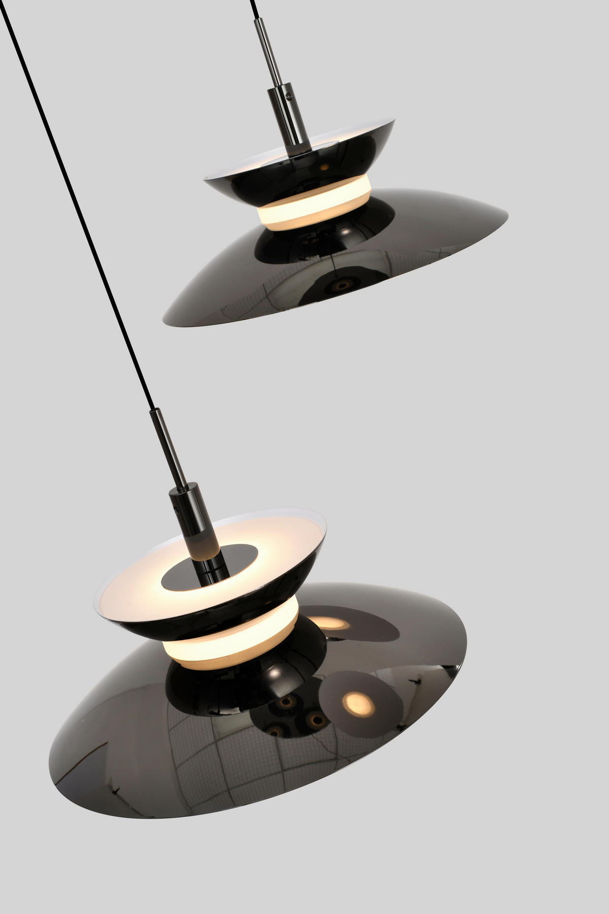 LED-HÄNGELEUCHTE Gubbio 49/150/49 cm  - Schwarzchrom, Design, Metall (49/150/49cm)