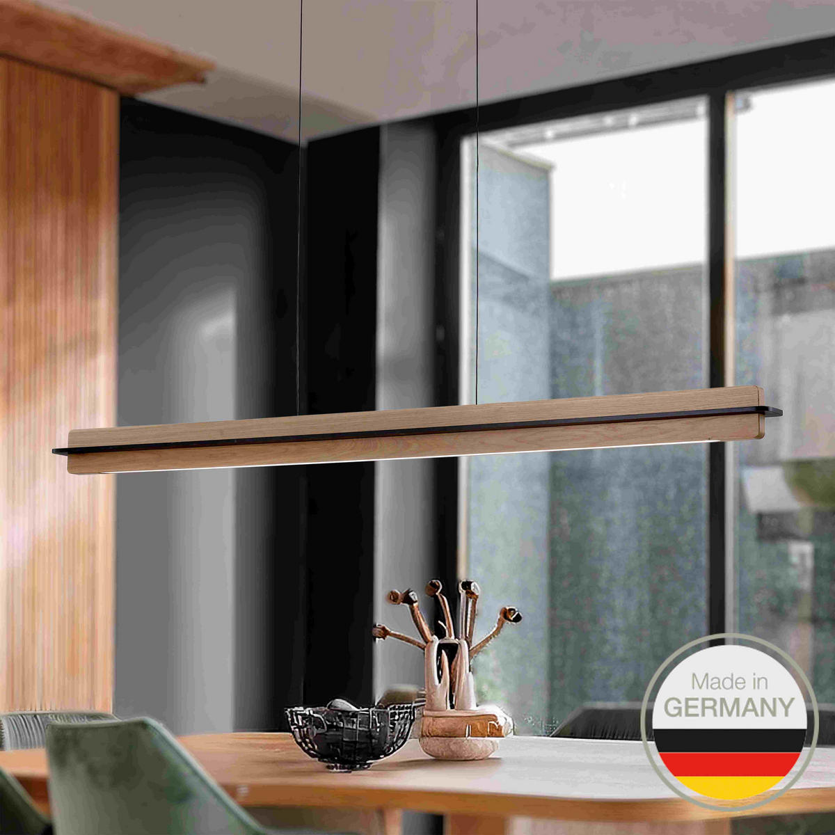 LED-HÄNGELEUCHTE 655 118/6/6,5 cm   - Natur, Holz (118/6/6,5cm) - Ambiente