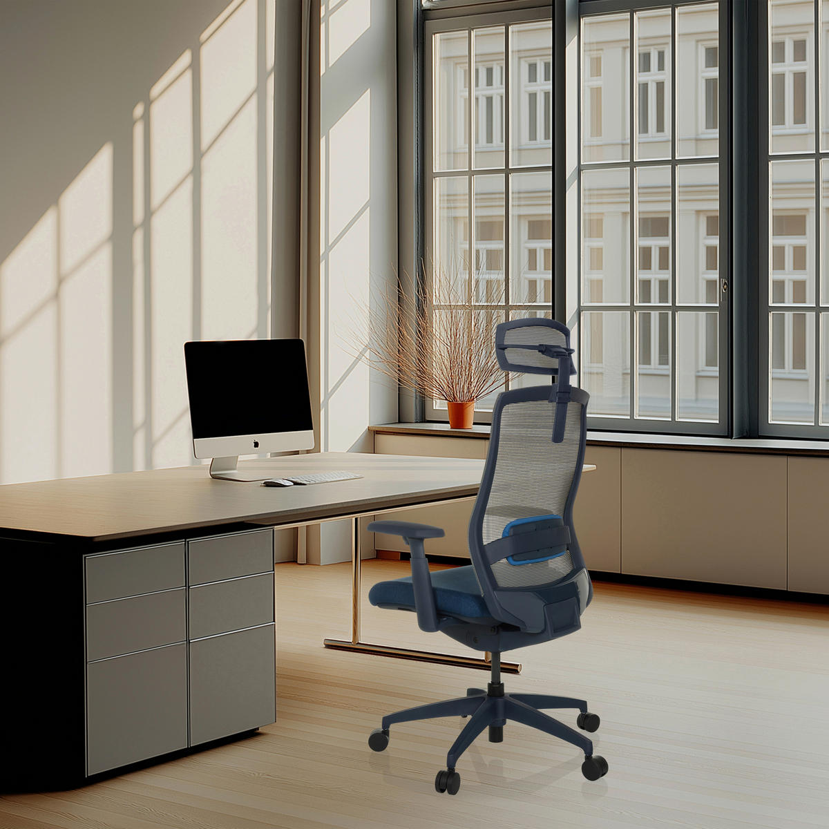 NACKSTÖD i nätklädsel  - Modern, textil/plast (29/15-30/12cm) - MID.YOU