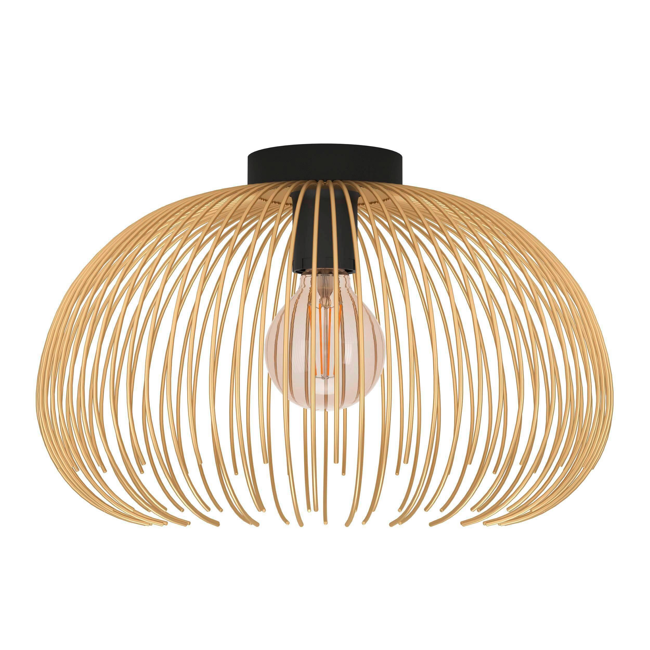 DECKENLEUCHTE  38,5/25 cm    - Goldfarben/Schwarz, Trend, Metall (38,5/25cm)