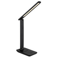 LED-SCHREIBTISCHLEUCHTE - Opal/Schwarz, Design, Leder/Kunststoff (28/11.5/50cm) - Globo
