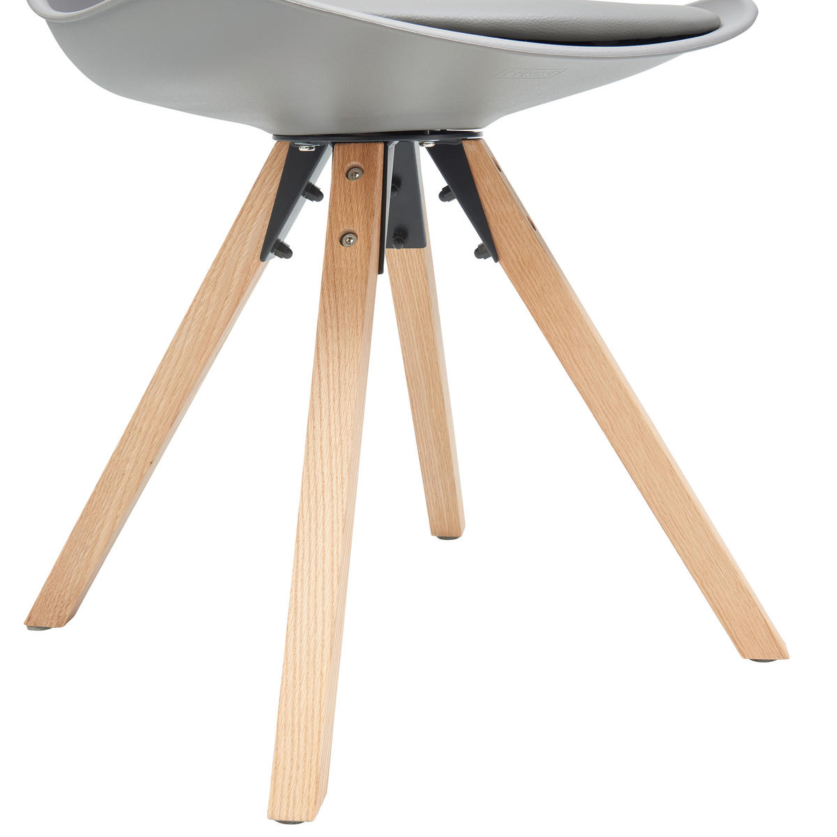 STUHL in Holz, Kunststoff, Textil Grau  - Naturfarben/Grau, LIFESTYLE, Holz/Kunststoff (48,5/84/55cm) - MID.YOU