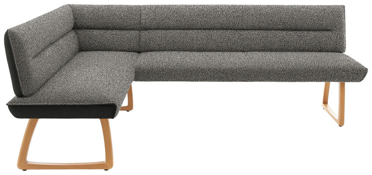 ECKBANK 162/237 cm  in Anthrazit, Grau  - Eichefarben/Anthrazit, Design, Holz/Textil (162/237cm) - Koinor