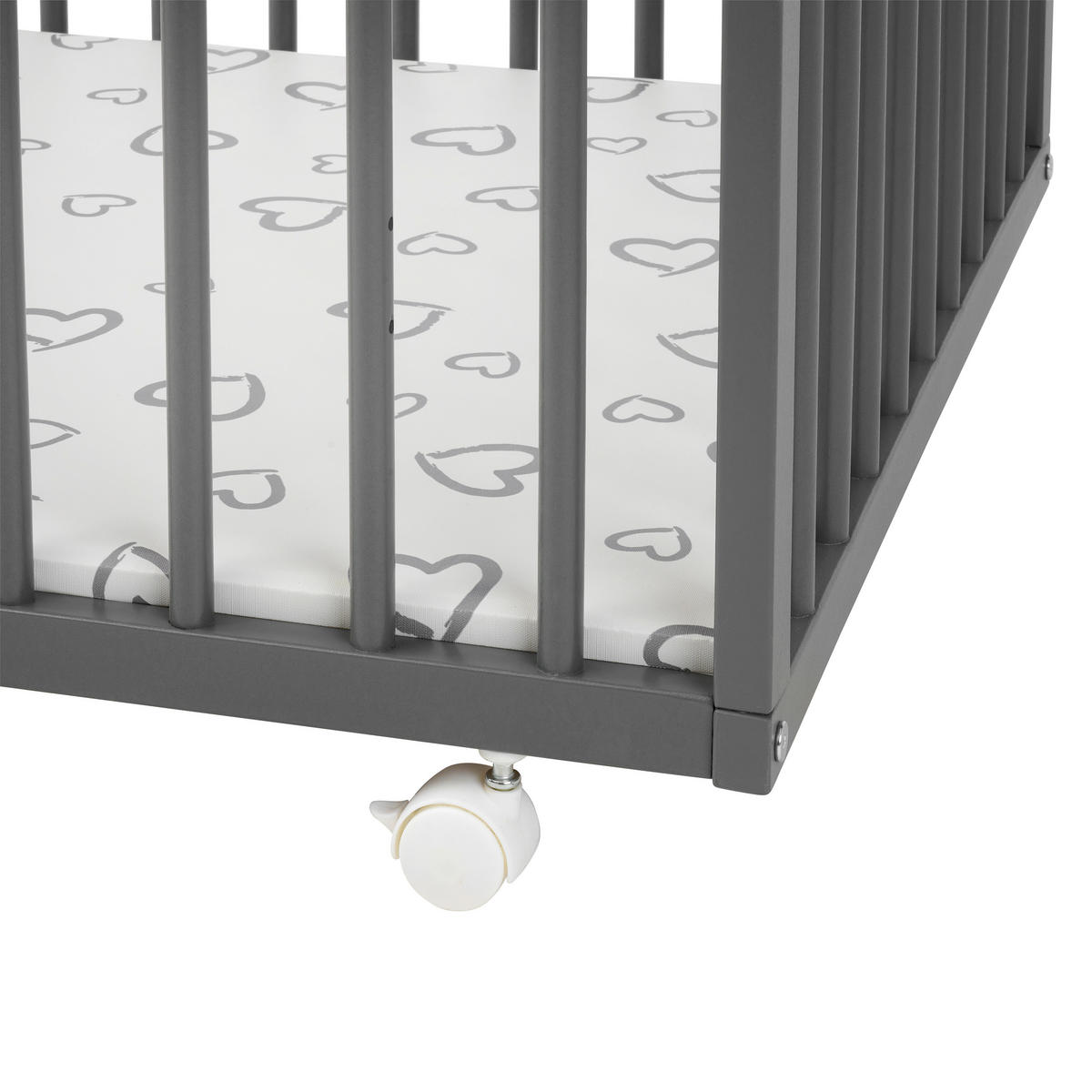 DETSKÁ OHRÁDKA, 100/75/68 cm - sivá, Basics, drevo/plast (100/75/68cm) - My Baby Lou