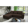 ECKSOFA Braun Struktur, Bouclé  - Schwarz/Braun, Design, Kunststoff/Textil (175/270cm) - MID.YOU