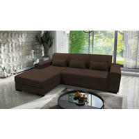 ECKSOFA Braun Struktur, Bouclé  - Schwarz/Braun, Design, Kunststoff/Textil (175/270cm) - MID.YOU