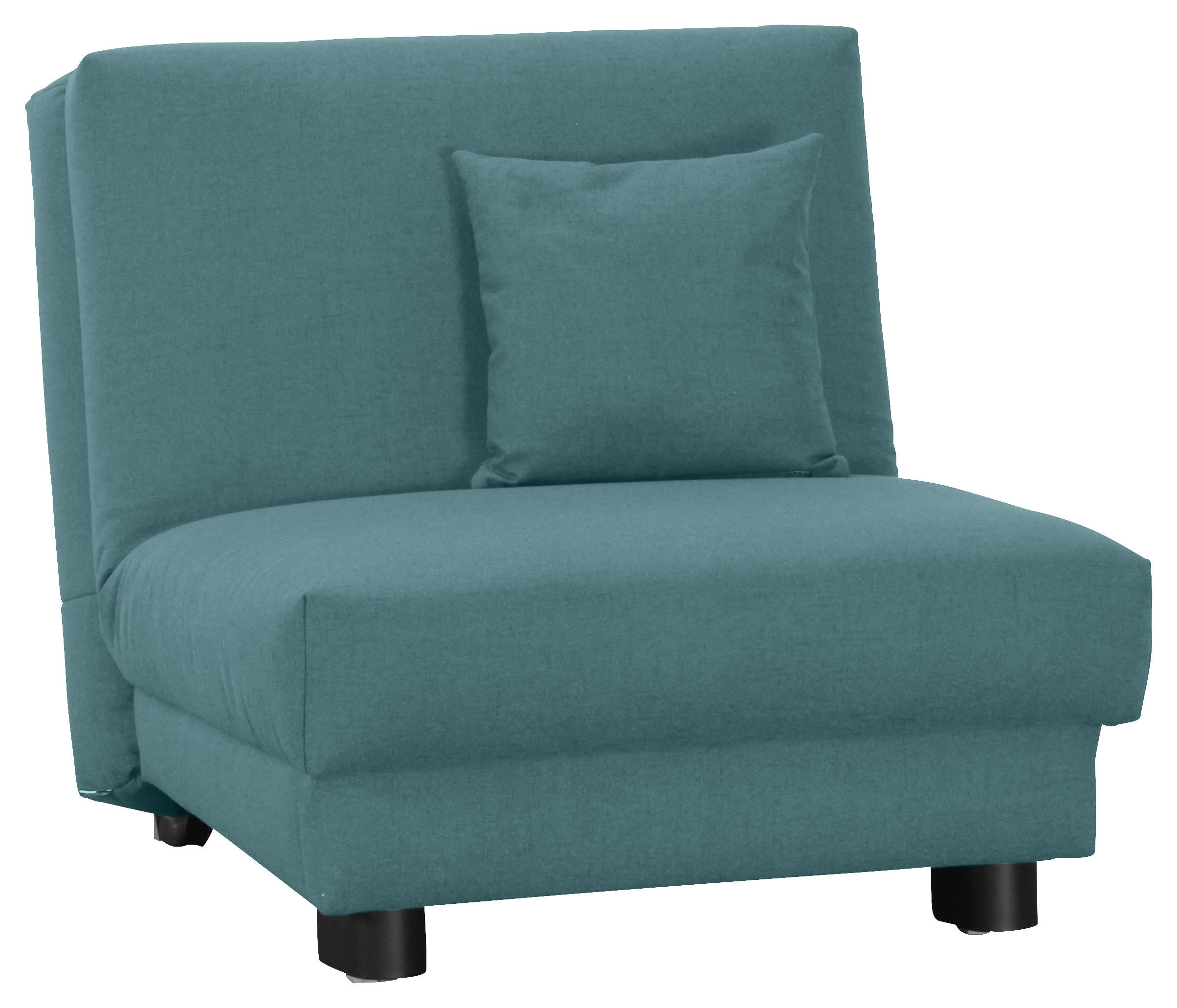 SCHLAFSESSEL Chenille Petrol    - Petrol/Schwarz, Design, Textil/Metall (85/85/100cm) - Carryhome