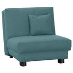 SCHLAFSESSEL Chenille Petrol - Petrol/Schwarz, Design, Textil/Metall (85/85/100cm) - Carryhome