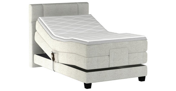 BOXSPRINGBETT 100/200 cm  in Beige  - Beige/Schwarz, KONVENTIONELL, Holz/Kunststoff (100/200cm) - Esposa