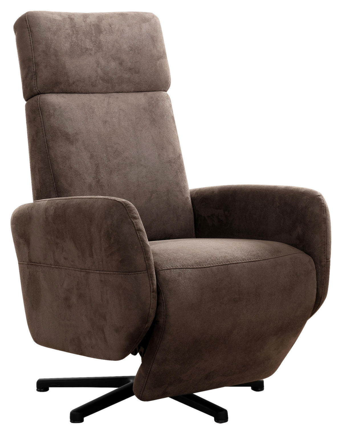 DREHSTUHL  in Mikrofaser Braun  - Schwarz/Braun, Konventionell, Textil/Metall (71/110/82cm) - Sit & More