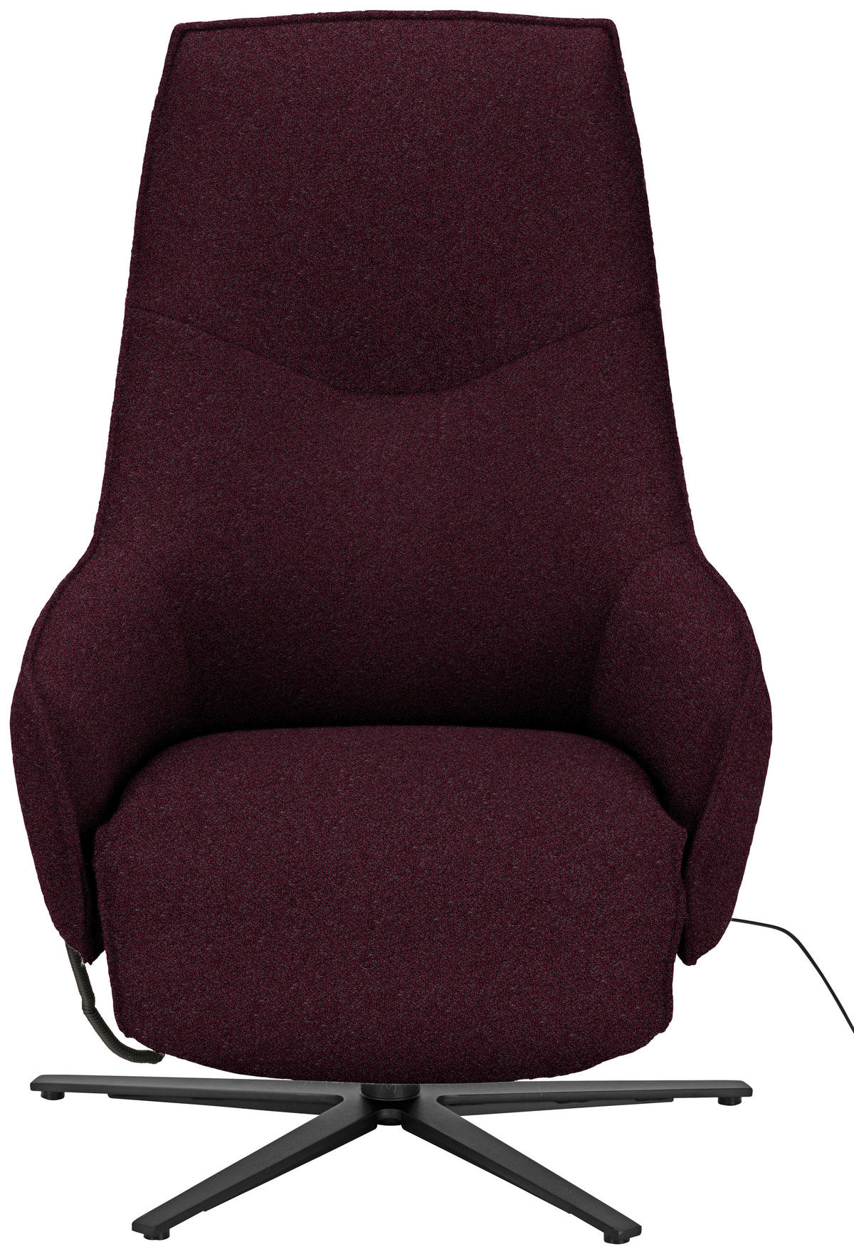 RELAXSESSEL in Textil Bordeaux  - Bordeaux/Anthrazit, Design, Textil/Metall (70/112/85cm) - Himolla Komfortklass