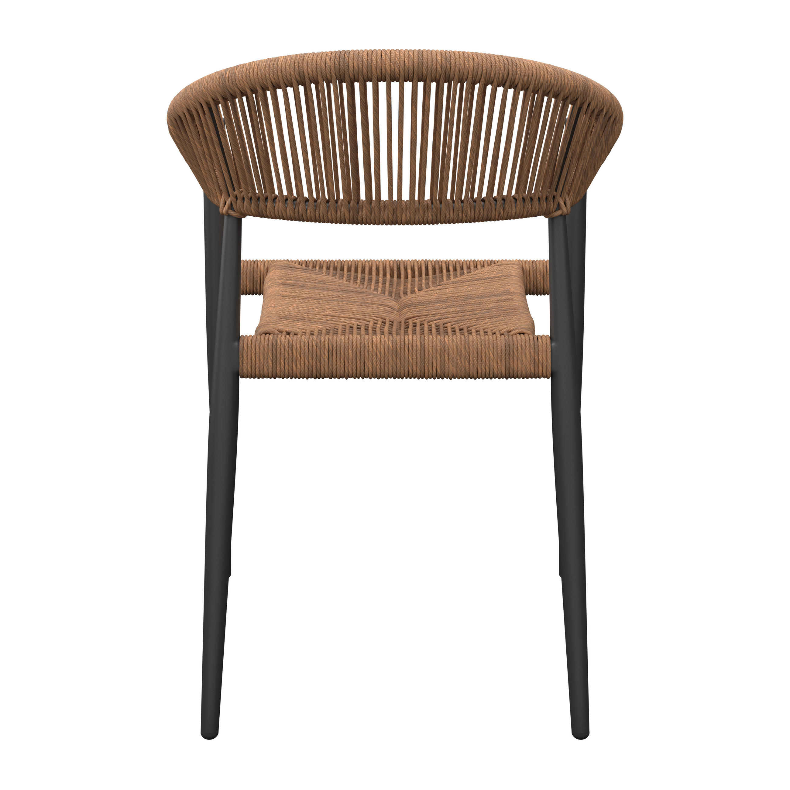 STAPELSESSEL Aluminium Anthrazit, Naturfarben  - Anthrazit/Naturfarben, KONVENTIONELL, Kunststoff/Metall (55/78/59.5cm) - Ambia Garden