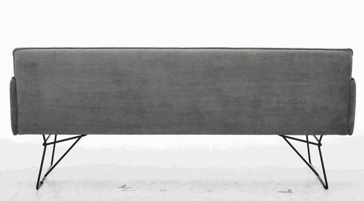 SITZBANK 212/89/70 cm Feincord Olivgrün Metall  - Schwarz/Olivgrün, Design, Textil/Metall (212/89/70cm) - Pure Home Lifestyle