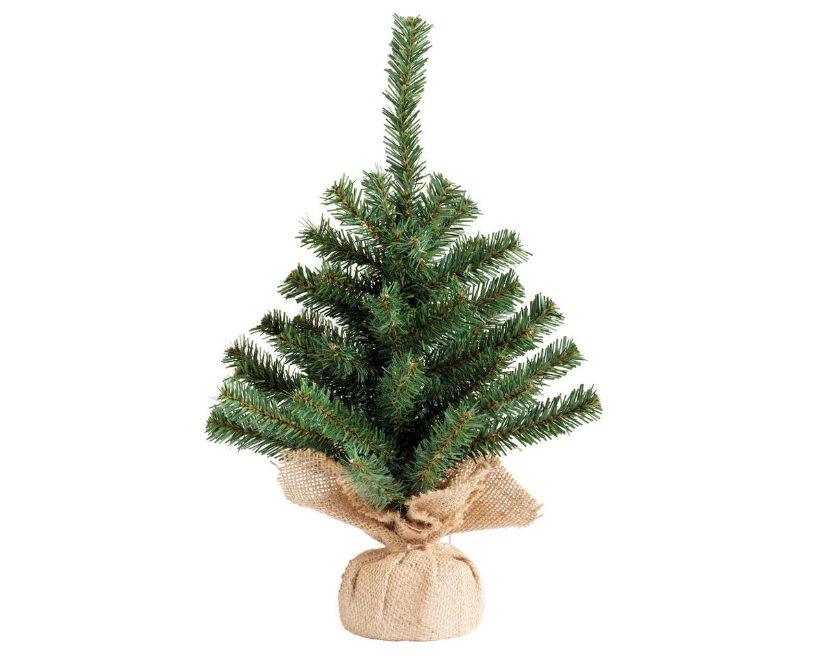 BOŽIČNA JELKA 35 cm  - zelena/bež, Basics, umetna masa/tekstil (40,00/30,00/46,00cm) - X-Mas