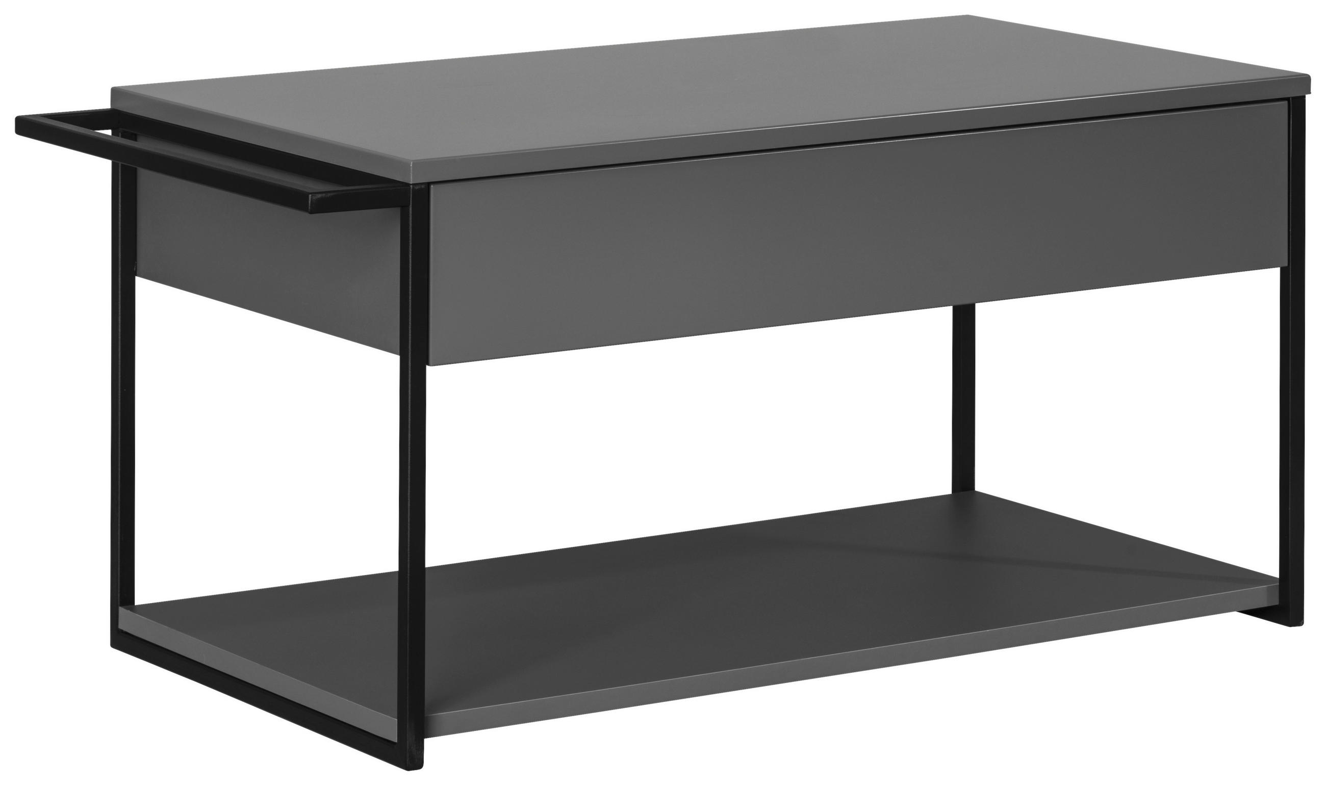 Mid.you Waschtischunterschrank Grau, Schwarz 87.5x43.5x47.5 cm