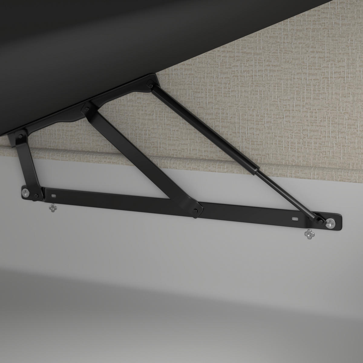 BOXSÄNG 180/200 cm  i cremefärgad  - svart/cremefärgad, Modern, trä/textil (180/200cm) - Visionight