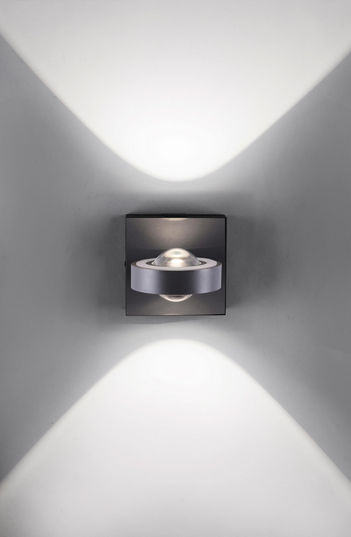 LED-WANDLEUCHTE - Anthrazit, Design, Metall (15,7/13/13cm) - Paul Neuhaus