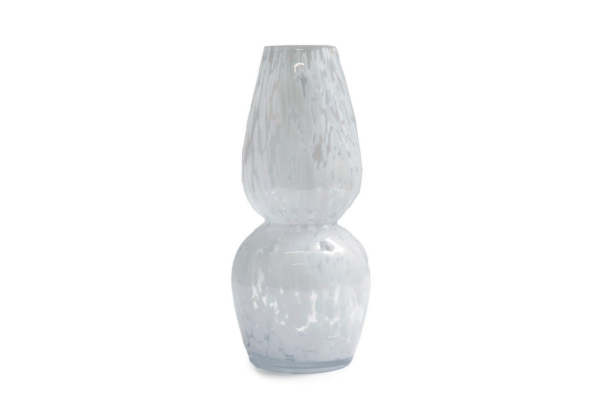 VÁZA, sklo, 34 cm - bílá, Basics, sklo (15/15/34cm)