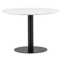 ESSTISCH in Metall, Stein 106/106/75 cm  - Schwarz/Weiß, Design, Stein/Metall (106/106/75cm) - Livetastic