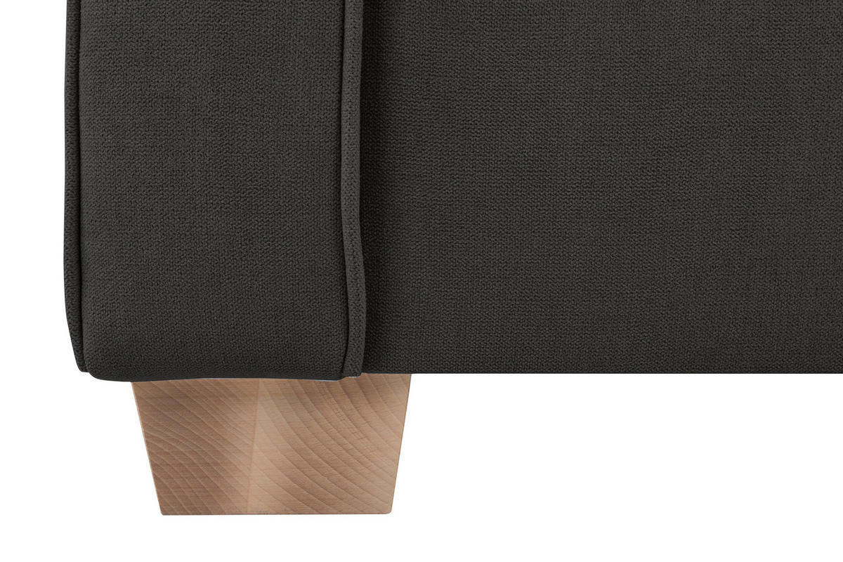 SESSEL in Schwarz  - Buchefarben/Schwarz, Design, Holz/Textil (93/89/82cm) - MID.YOU