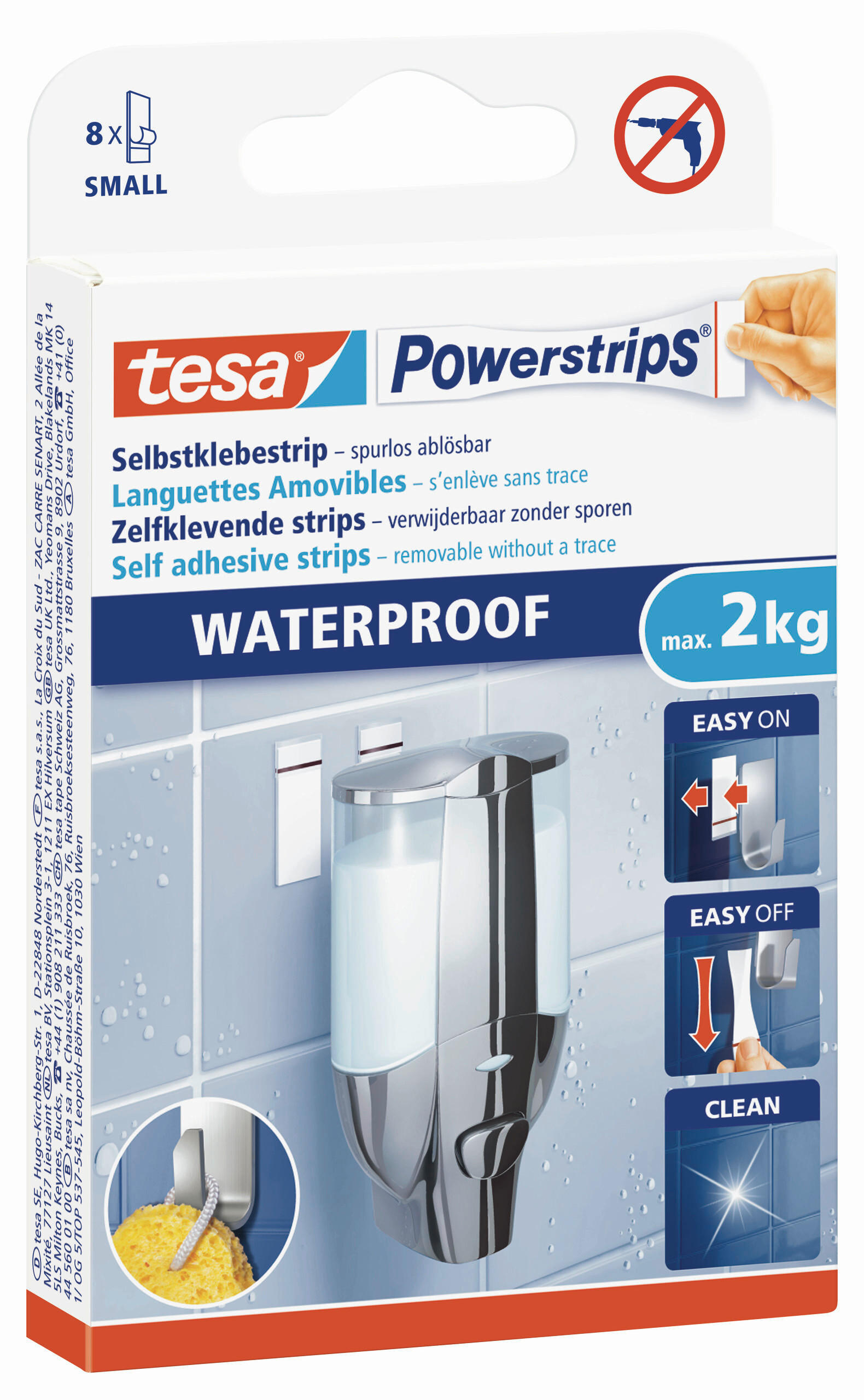 MONTAGEKLEBER POWERSTRIPS  - Basics, Kunststoff (2/5cm) - Tesa