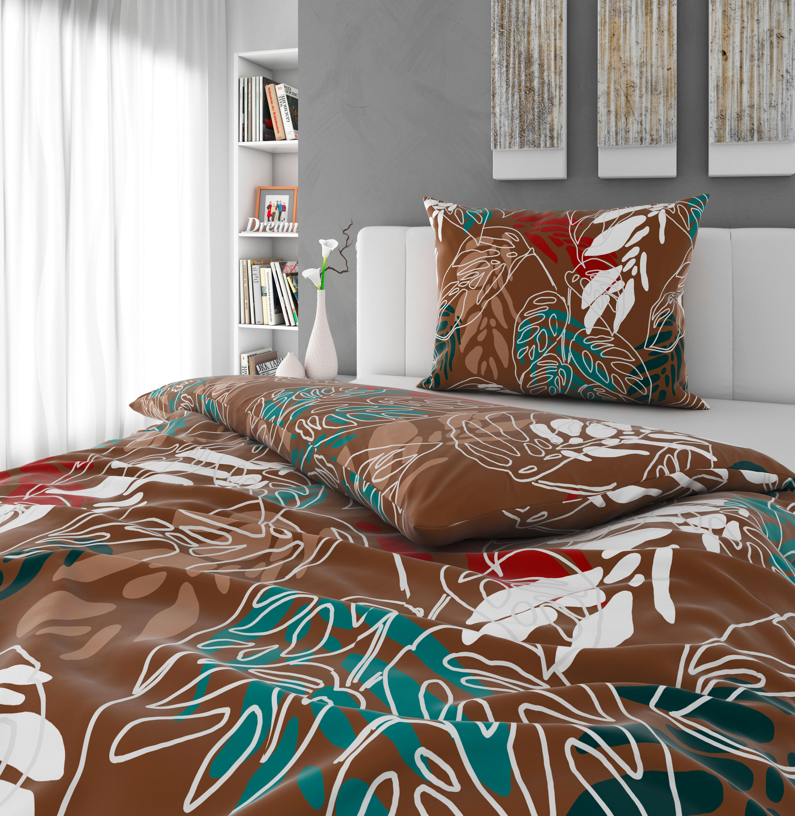 POSTEĽNÁ BIELIZEŇ, satén, viacfarebná, 140/200 cm - viacfarebná, Konventionell, textil (140/200cm) - Esposa