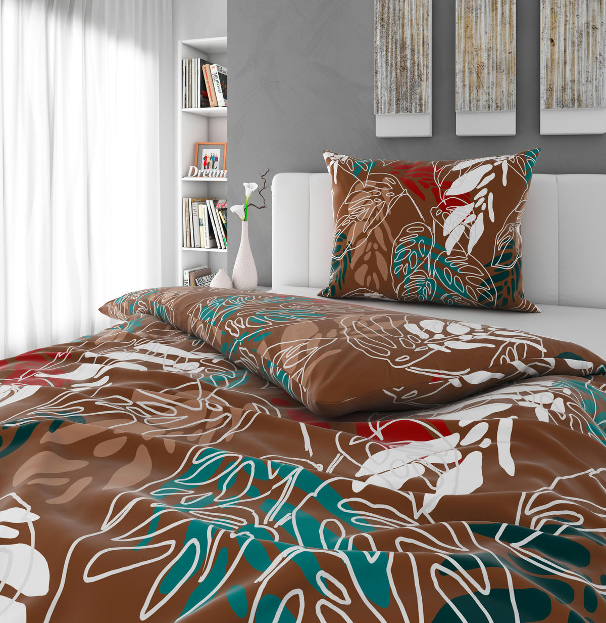 POSTEĽNÁ BIELIZEŇ, satén, viacfarebná, 140/200 cm - viacfarebná, Konventionell, textil (140/200cm) - Esposa
