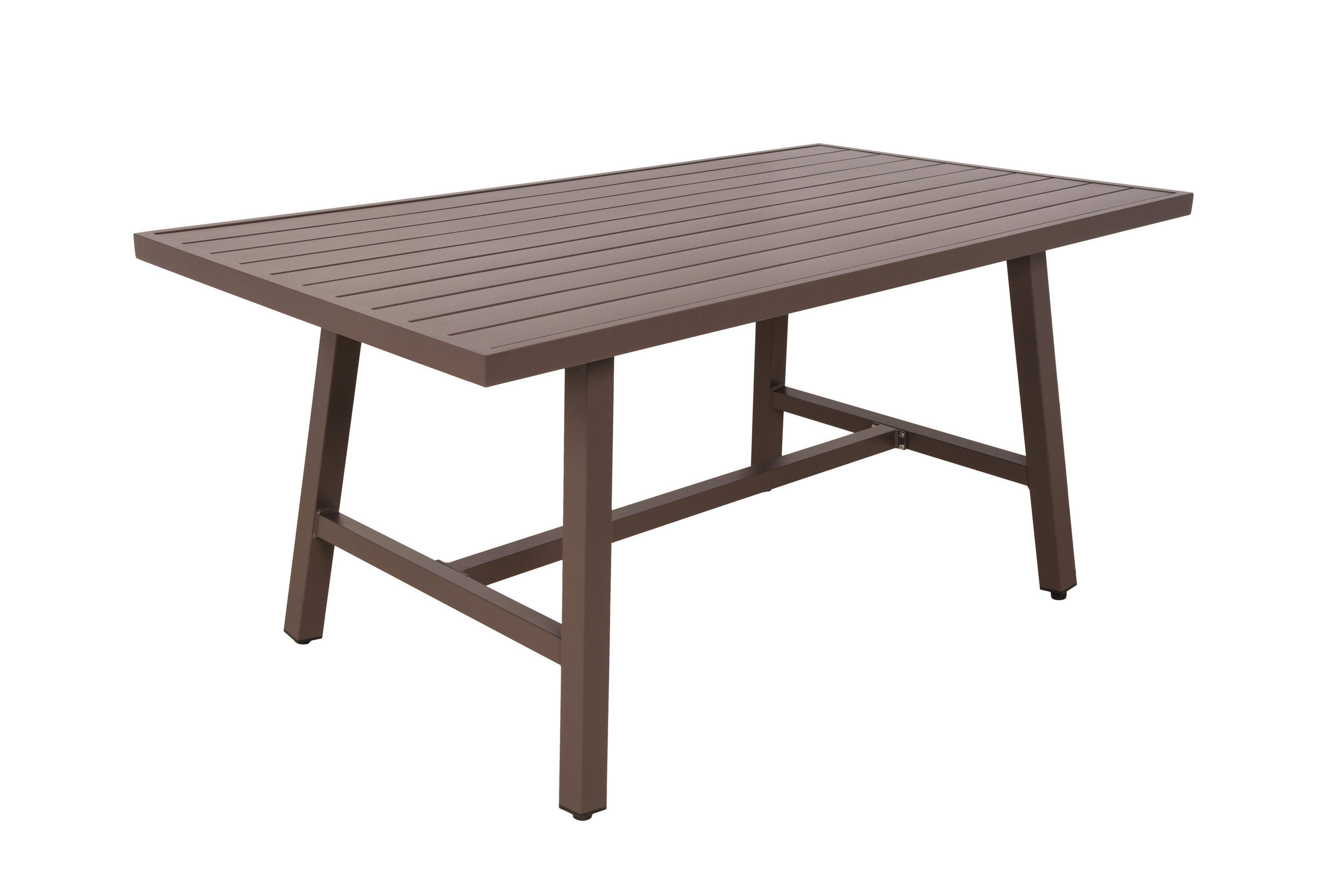 GARTENTISCH 89,5/75/160 cm Metall, Kunststoff  - Dunkelbraun/Schwarz, MODERN, Kunststoff/Metall (89,5/75/160cm) - Gardenson