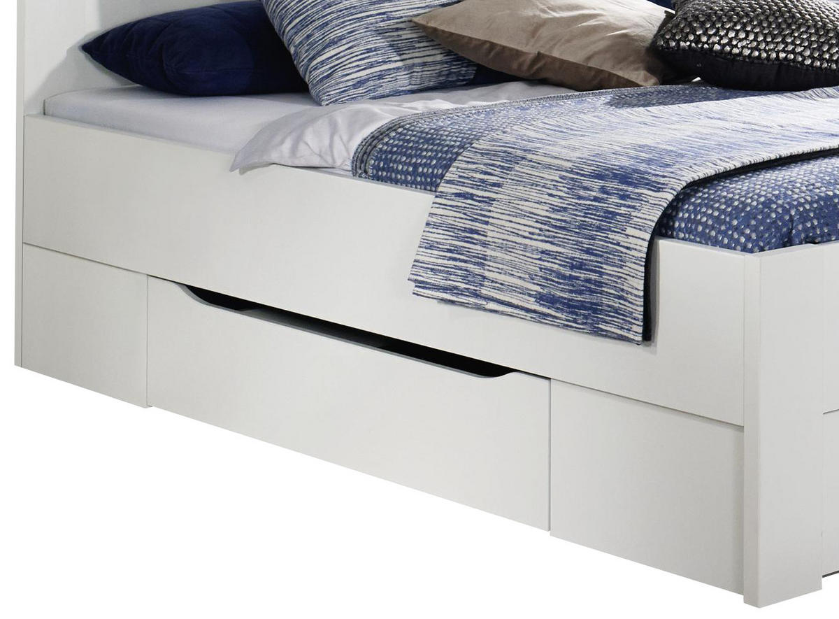 STAURAUMBETT 160/200 cm  in Weiß  - Weiß, Basics, Holzwerkstoff (160/200cm) - Rauch Möbel