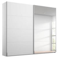 SCHWEBETÜRENSCHRANK in Weiss  - Chromfarben/Weiss, Design, Glas/Holzwerkstoff (226/236/68cm) - Xora