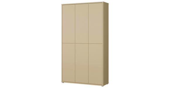 SCHUHSCHRANK  in 109,2/191,9/34,9 cm  - Hellgelb/Grau, MODERN, Holzwerkstoff/Kunststoff (109,2/191,9/34,9cm) - Carryhome