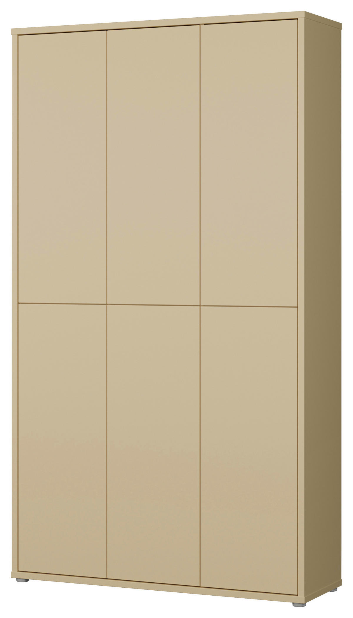 SCHUHSCHRANK  in 109,2/191,9/34,9 cm  - Hellgelb/Grau, MODERN, Holzwerkstoff/Kunststoff (109,2/191,9/34,9cm) - Carryhome