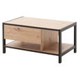 COUCHTISCH 92/55/44 cm rechteckig Anthrazit, Eichefarben  - Eichefarben/Anthrazit, Design, Holzwerkstoff/Metall (92/55/44cm) - Carryhome