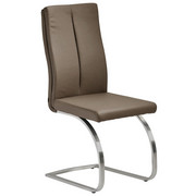 SCHWINGSTUHL Lederlook Taupe, Edelstahlfarben - Taupe/Edelstahlfarben, Design, Textil/Metall (44/103/60cm) - Novel