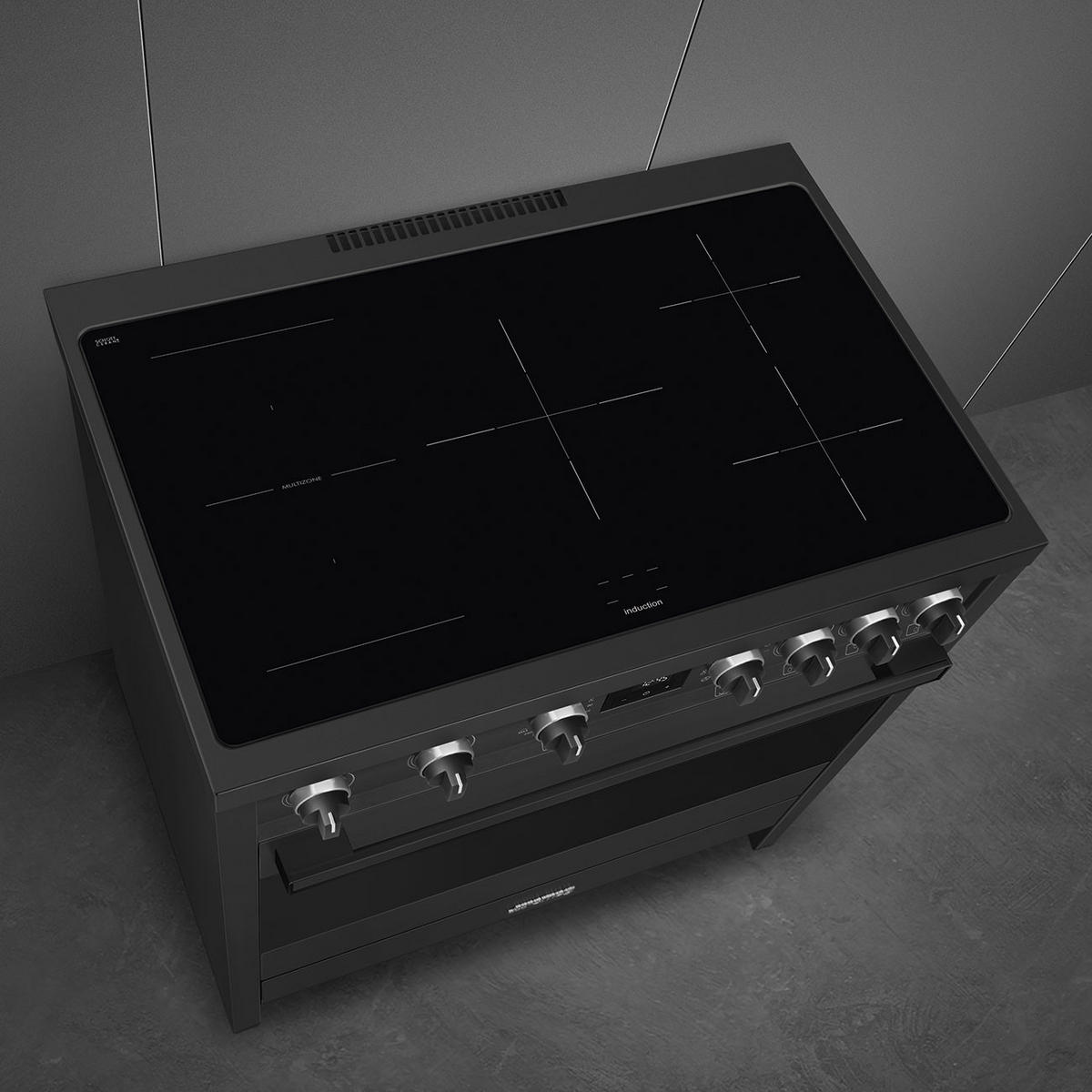 HERD B95IMAN9  - Anthrazit, Basics, Glas/Metall (90/90/60cm) - SMEG
