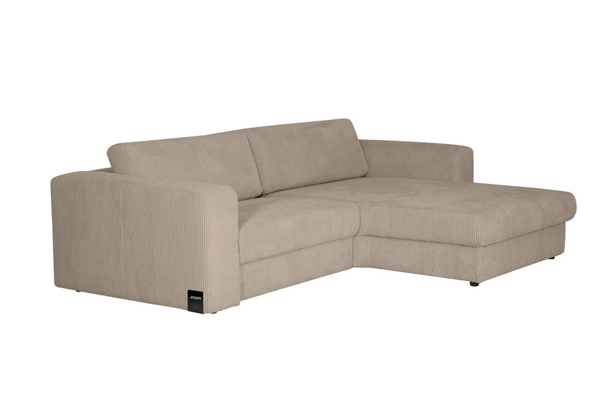ECKSOFA JOOP Hellbraun Cord  - Hellbraun/Schwarz, KONVENTIONELL, Kunststoff/Textil (269/192cm) - Joop!