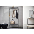 GARDEROBE  in 80/182/30 cm  - Schwarz, Design, Metall (80/182/30cm) - Xora